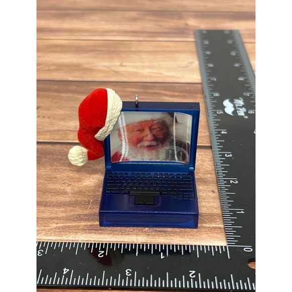 2001 HALLMARK KEEPSAKE ORNAMENT QX8972 LAPTOP SANTA - Picture 9 of 9